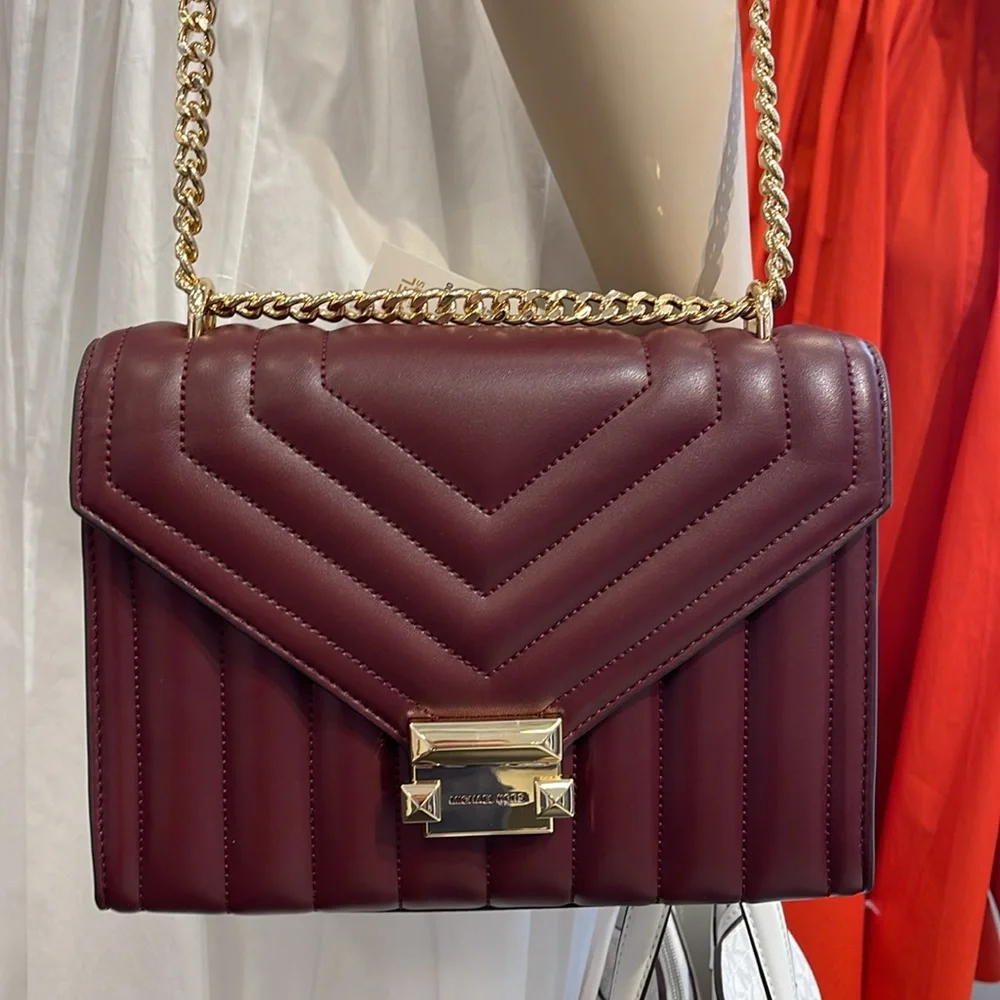 Michael Kors Whitney Medium Quilted Shoulder Crossbody Bag
Oxblood 
NWT - Picture 11 of 16